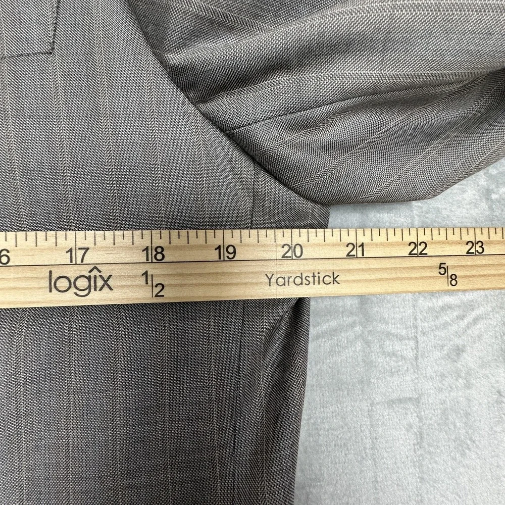 Canali Suit Mens EU 50 34x30 Gray Wool Striped 2 Piece Jacket Pants Made Italy